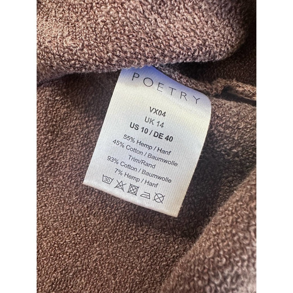 POETRY boxy v neck pull over sweater hemp cotton mix - Picture 6 of 8